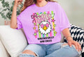 Purple Wagener-Salley War Eagles tee with an eagle in pink star glasses, a bow, colorful stripes, and stars